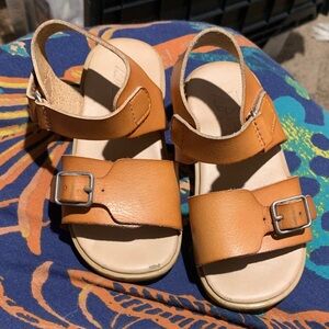 Stylish Zara Tan Kids Leather Sandals